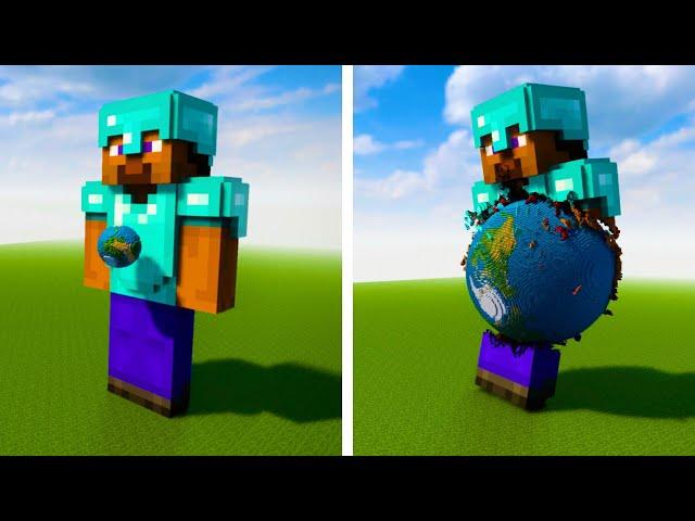 Mini To Big Earth vs Steve! | Experiments in Teardown