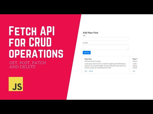 Javascript Fetch API With CRUD operations