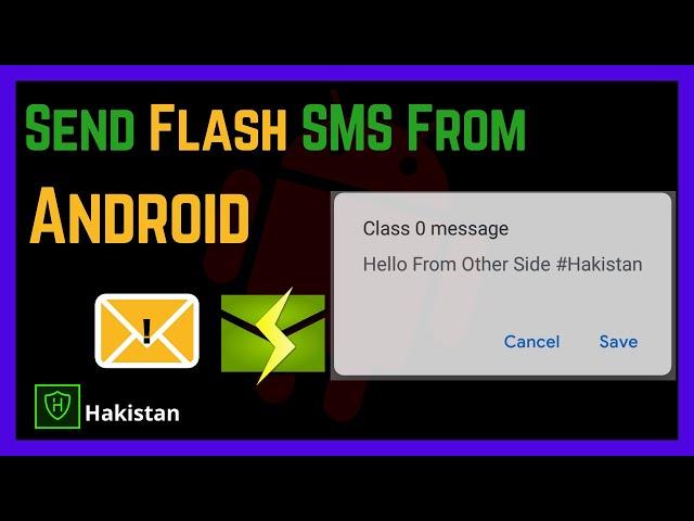 What is Flash SMS and How to Send Flash/Class-0 SMS from Android Using HushSMS | [Hindi/Urdu]