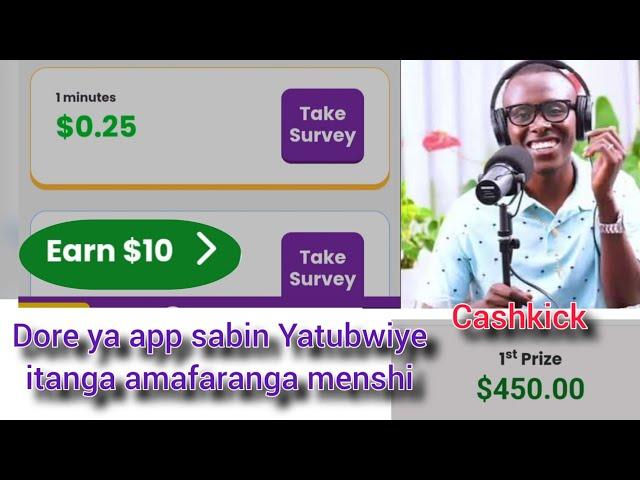 Application Sabin yatubwiye burya irakora application wakoreraho amafaranga menshi arenga 3$