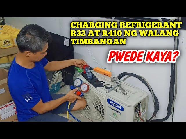 CHARGING REFRIGERANT GAMIT LANG ANG GAUGE AT CLAMP AMETER