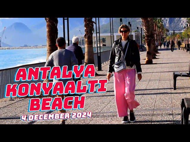 Antalya Konyaaltı Beach 4 December 2024 #antalya #turkey #konyaaltı #citytour #sahıl #آنتاليا