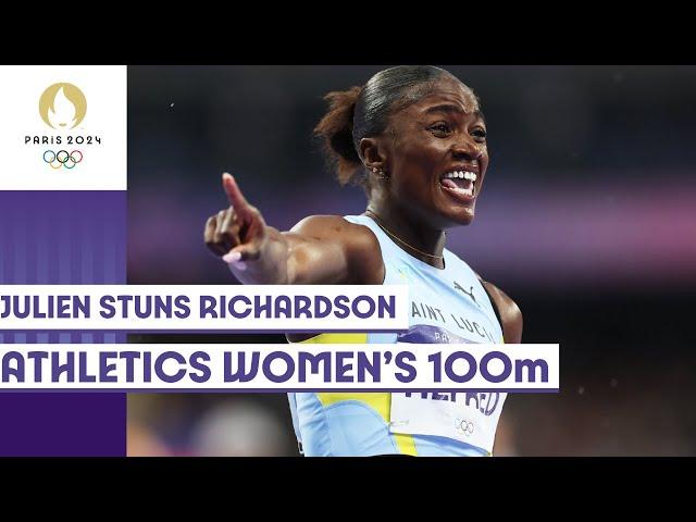 Julien Alfred wins gold in women's 100m final ‍️‍️ | Paris 2024 highlights