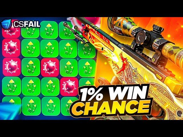 CSFAIL MINES: 1% CHANCE, DID I WIN?!  (INSANE RISK!) (Best CS.FAIL Promo Code 2025) CS FAIL