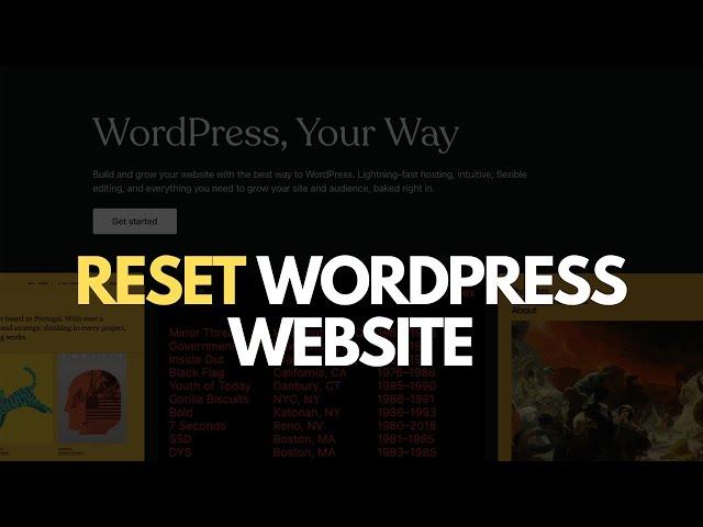 How to Reset Your WordPress Website with a Plugin