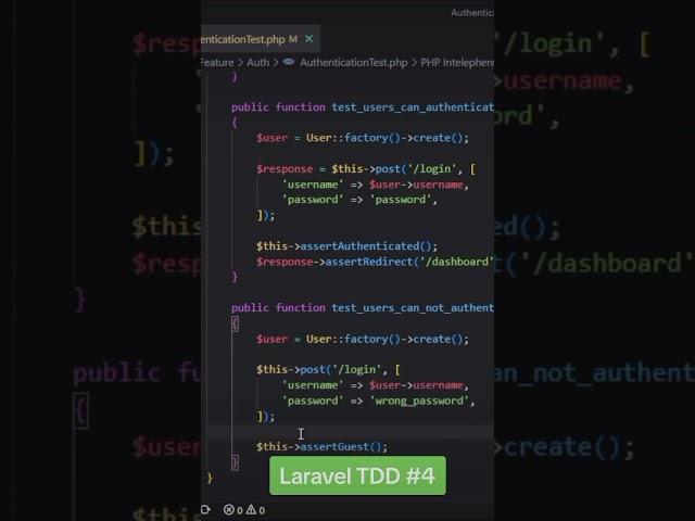 Laravel TDD #4 #laravel  #webdevelopment #development #tricks #tips #laraveldevelopment