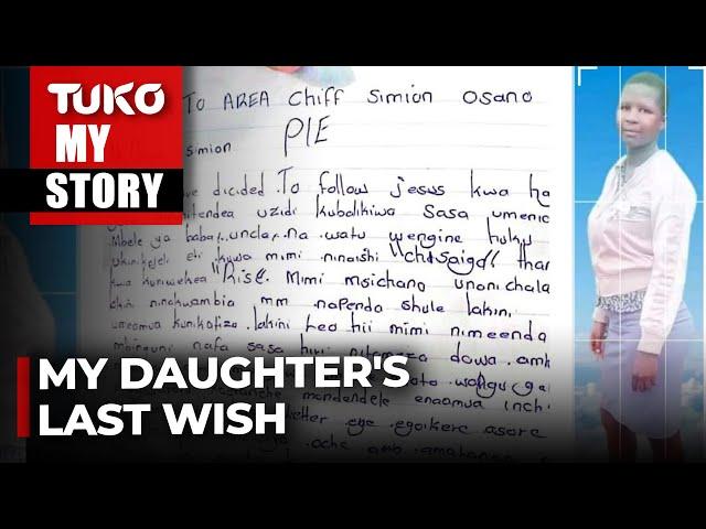 We found a note that kept my daughter's darkest secrets  | Tuko TV