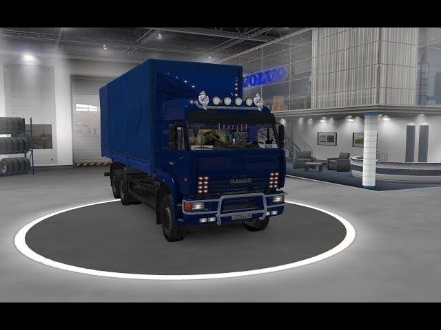 [ETS2 v1.34]Euro Truck Simulator 2 Kamaz 54-64-65 with Body + Dirt + Skins + Trailer ETS2 1.34.x