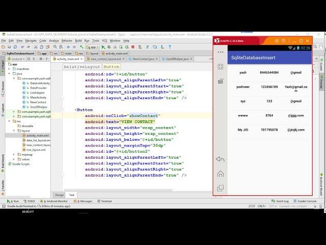 . How to retrive saved data in list view in Android Sqlite database part one.