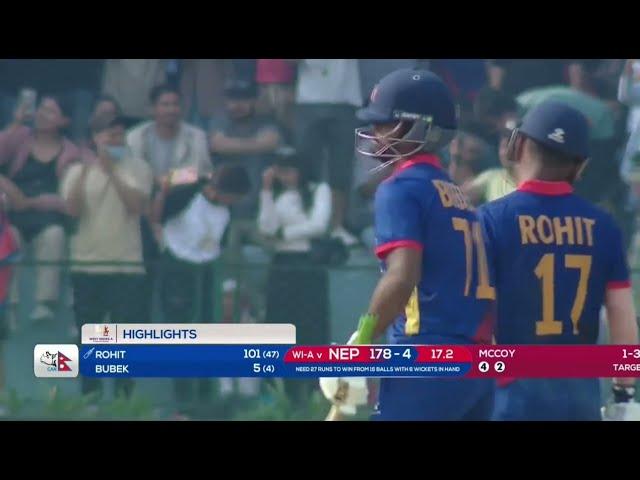 Nepal vs WestIndies A 1st T20 highlights, Westindies 1st Tour of Nepal @cricketassociationofnepal