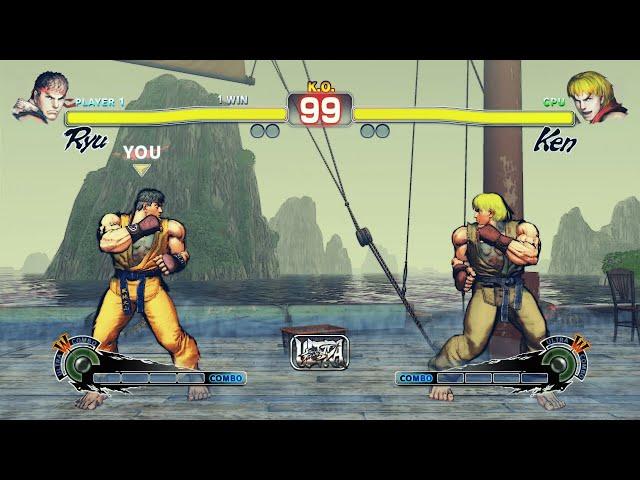 Classic Ryu vs Ken (Hardest) Ultra Street Fighter IV.