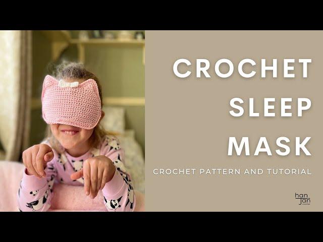 Crochet Eye Mask Pattern and Tutorial (with cat ears and bow)