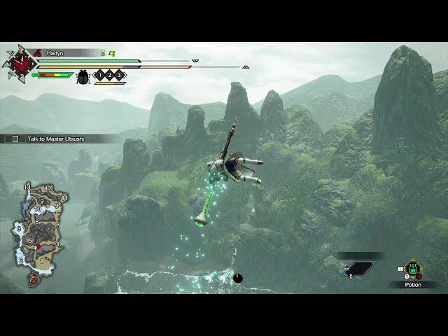 "Flying" with the Insect Glaive in Monster Hunter: Rise