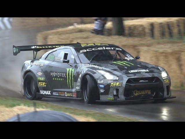 Liberty Walk Nissan GT-R R35 V8 - INSANE Drifts, Flames & SOUNDS!