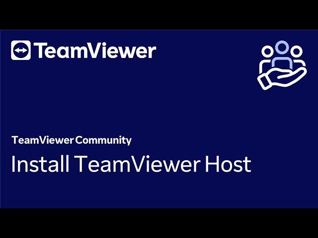 How to install TeamViewer Host with TeamViewer Remote