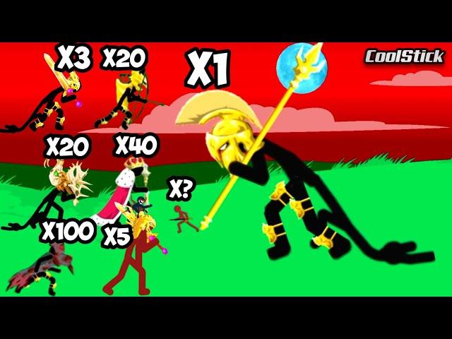 One Final Giant Boss Spearton Vs All Stickman Unit Army | Stickman Tournament | Stick War Legacy