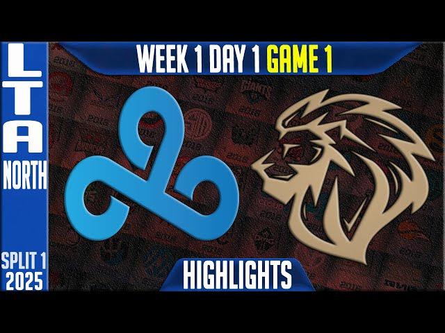 C9 vs Lyon Highlights Game 1 | LTA NORTH (Was LCS) W1D1 2025 Split 1 | Cloud9 KIA vs Lyon G1