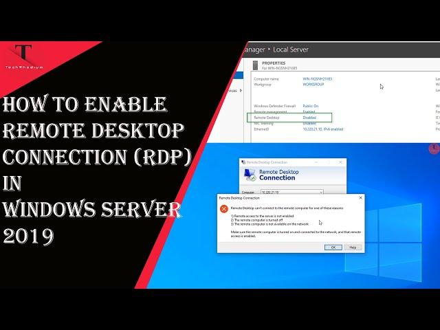 How to Enable Remote Desktop (RDP) in Windows Server 2019