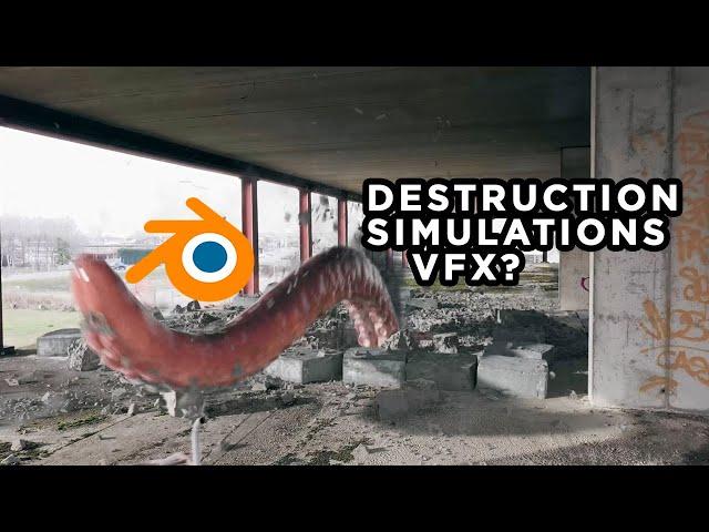 Blender destruction simulation VFX with RBDLAB