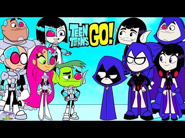 Teen Titans Go! vs. Raven Cyborg and friends! Cartoon Character Swap - SETC