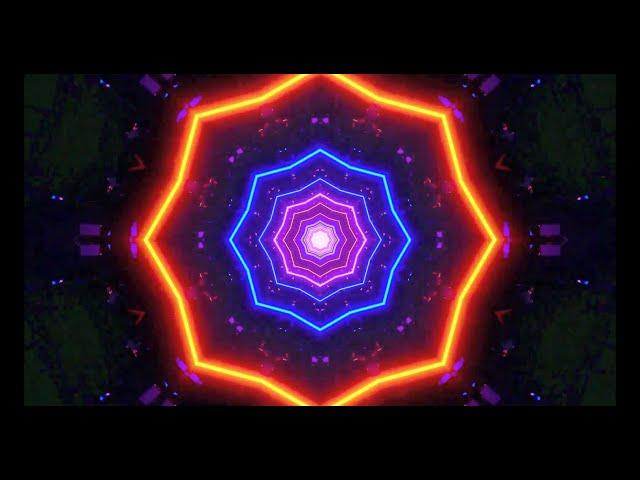 Infinity Neon Tunnel Loop Background in Full HD | LED Tunnel Light Screensaver