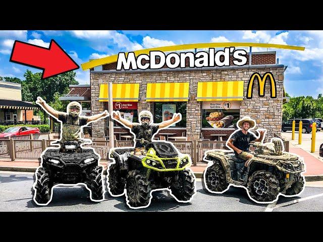 WE WENT TO MCDONALDS ON FOUR WHEELERS! *INSANE*