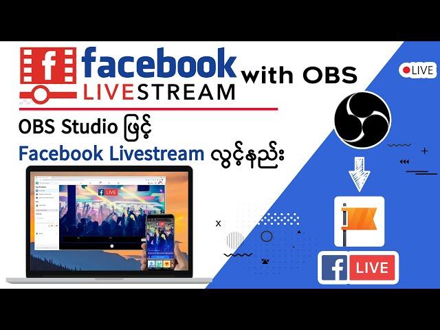 Facebook Livestream လွင့်နည်း | How to stream live on Facebook Page [OBS Studio Tutorials]