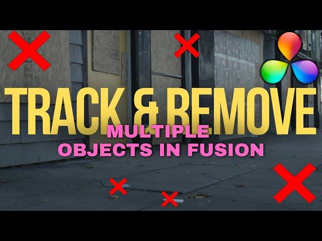 How to Track & Remove MULTIPLE Objects in Davinci Resolve FUSION