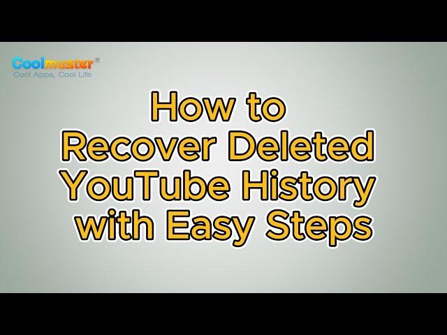 How to Recover Deleted YouTube History [Practical Guide]