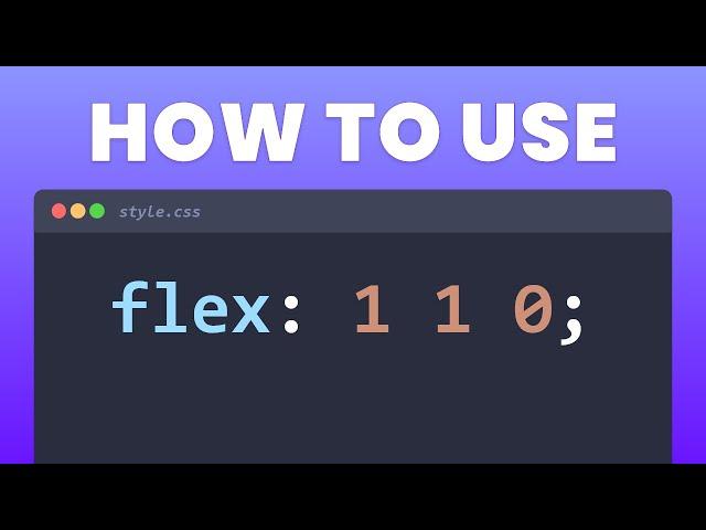 The most popular Flexbox property explained in 4 Minutes | CSS flex shorthand