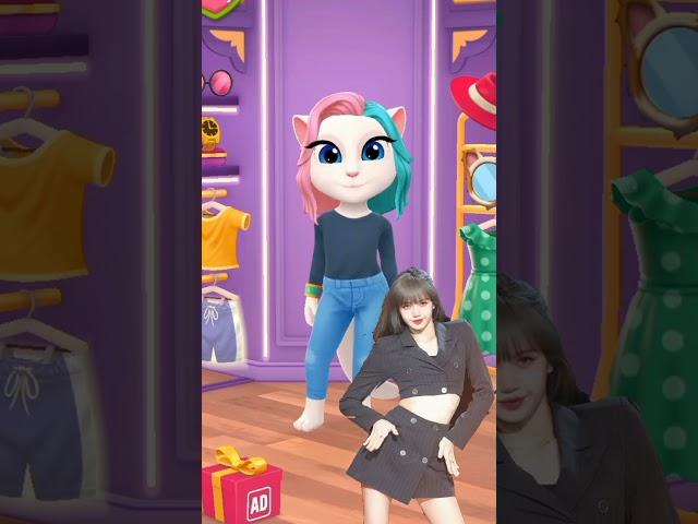Lisa Blackpink Makeup My Talking Angela 2 #shorts #mytalkingangela2
