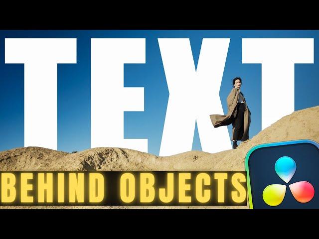 How to put TEXT BEHIND moving objects | Davinci Resolve 19 Tutorial