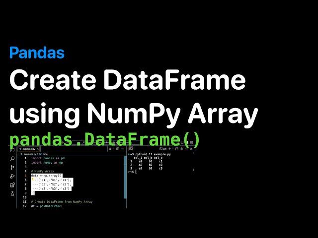 Create Pandas DataFrame from NumPy Array - Examples | ProgramGuru.org