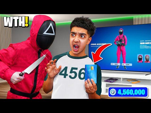 He STOLE The SQUID GAME Credit Card To Buy V-Bucks.. (FORTNITE!)