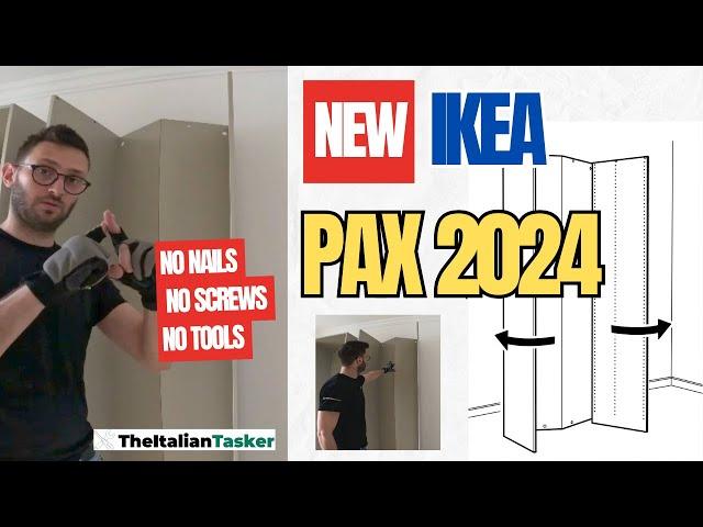 NEW IKEA PAX WARDROBE 2024 - no nails no screws, no tools