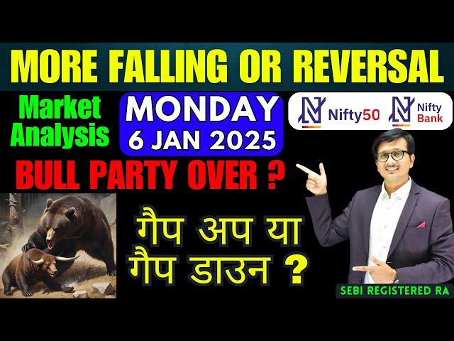 Nifty Prediction and Bank Nifty Analysis for MONDAY 6 JANUARY 2025 | Nifty Bank nifty Tomorrow