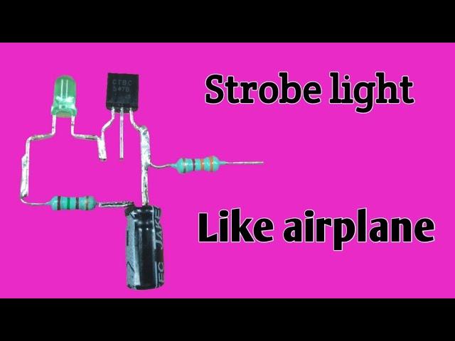 Strobe light effect with 1 transistor