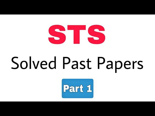 STS Test Preparation 2023||STS Past Papers 2023 With Answers