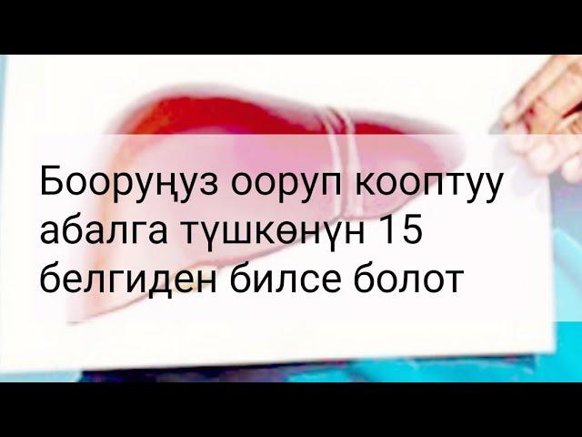 Бооруңуз ооруп кооптуу абалга түшкөнүн 15 белгиден билсе болот