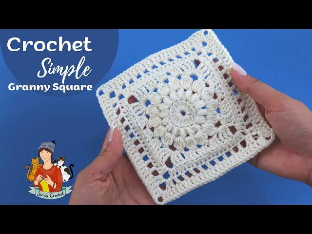 Crochet Simple Granny Square You Can Use Anywhere / Beginner Friendly Tutorial