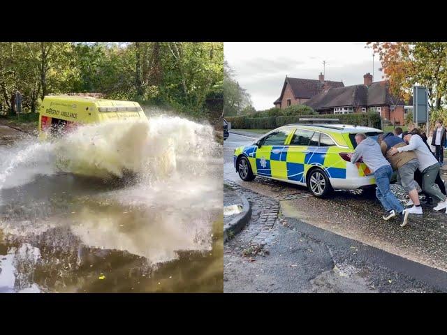 Emergency Services vs Flooded Rufford Ford. The Police Become A FAIL Victim And More!!