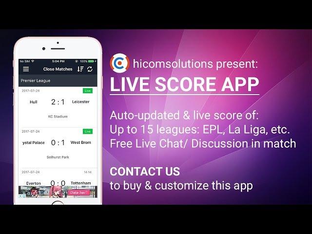 Live score football app template - The best App HiCom Solutions