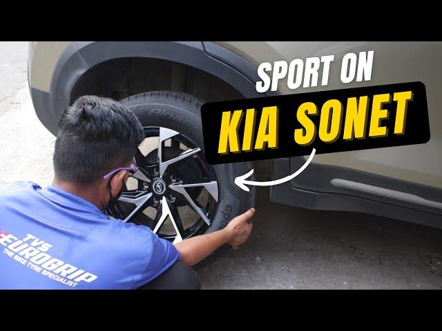 Alloys fitted on Kia Sonet | SPORT | NeoWheels