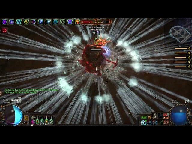 Uber Searing Exarch Dead Before Transition with Energy Blade CoC Ice Spear, 3.23 Affliction League