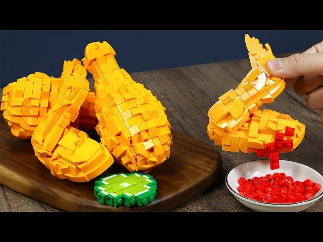 UNHEALTHY Lego KFC Fast Food: Fried Chicken, Hamburger, Fries,... Party  Stop Motion Cooking ASMR