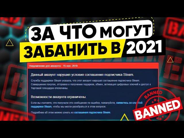 БАН в СТИМЕ в 2021 ГОДУ - ЗА ЧТО МОГУТ ДАТЬ?