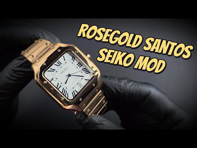 A Rosegold Santos Seiko Mod With a Date Window!