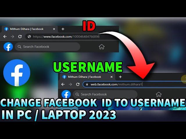 How To Change Facebook ID To Username 2024 |How to Change Your FB Profile User name In Pc or Laptop