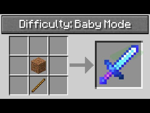 Minecraft, But With "Baby Mode" Difficulty..