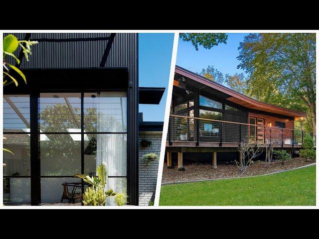 75 All Siding Materials Exterior Home With A Butterfly Roof Design Ideas You'll Love ⭐️